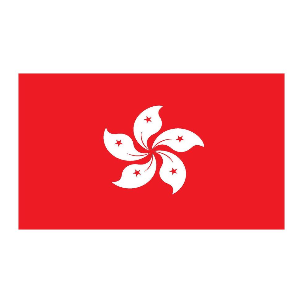 vectors illustration Hong Kong flag icon symbol design