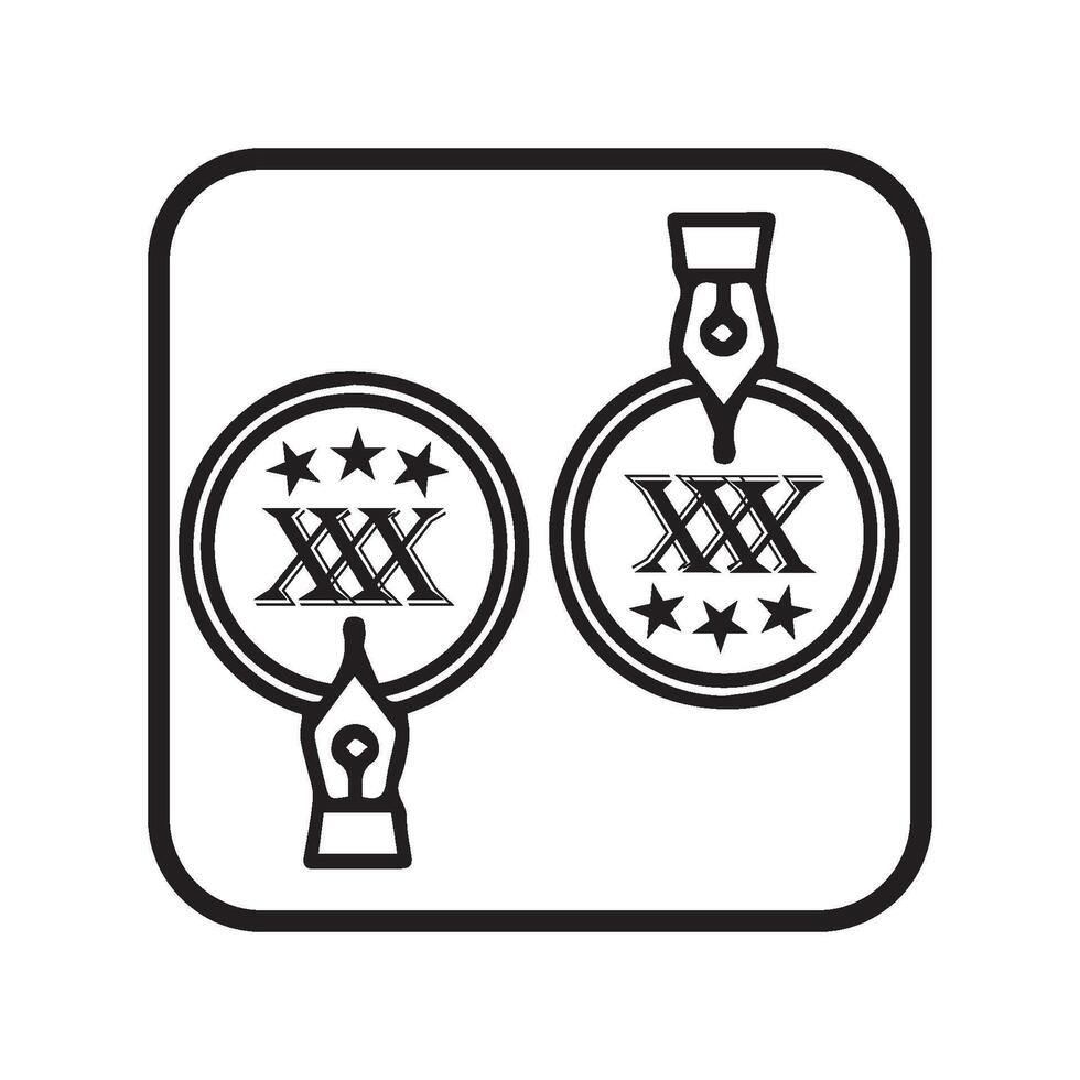 logo icon pen tool vectors illustration symbol design