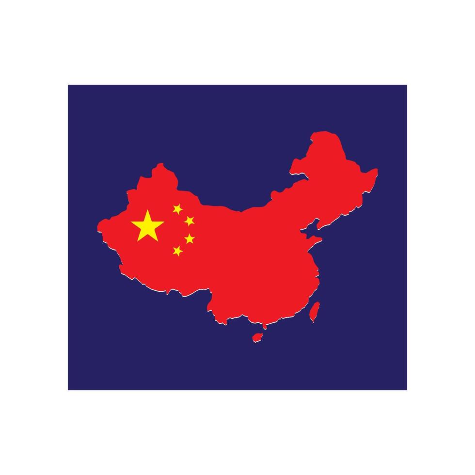 vectors illustration icon map of the republic of china
