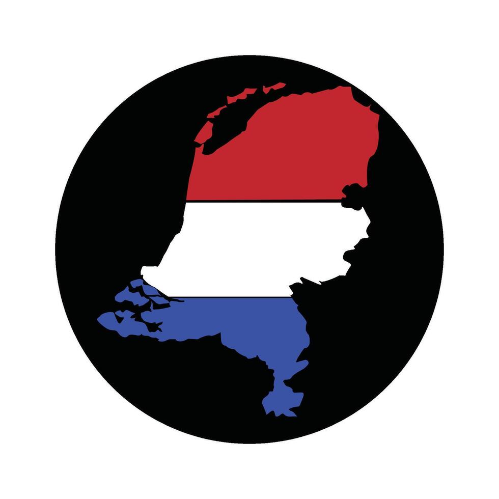 Netherlands country map icon illustration symbol design vector