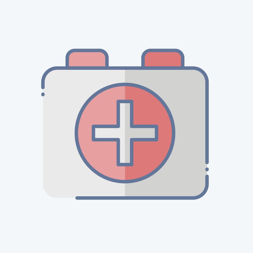 Icon First Aid kit. related to Rugby symbol. doodle style. simple design illustration vector