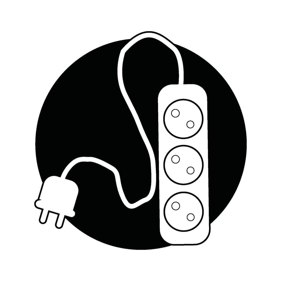 electrical terminal plug icon illustration symbol design vector