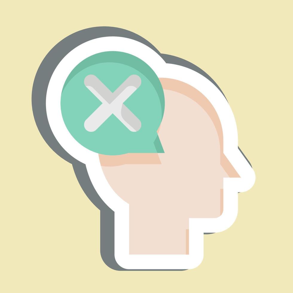Sticker Refuse. related to Delete symbol. simple design illustration vector