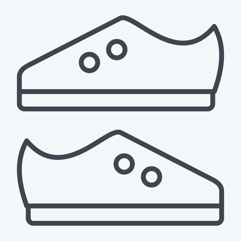 Icon Boots. related to Rugby symbol. line style. simple design illustration vector