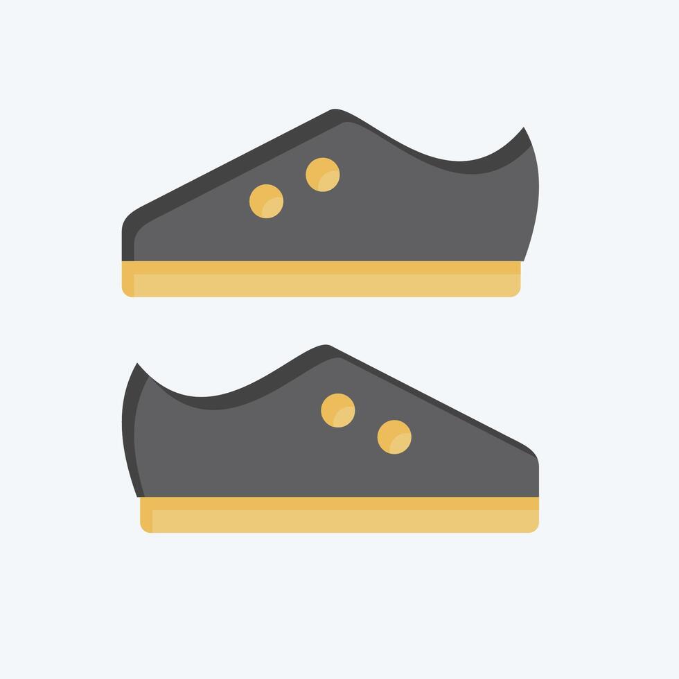 Icon Boots. related to Rugby symbol. flat style. simple design illustration vector