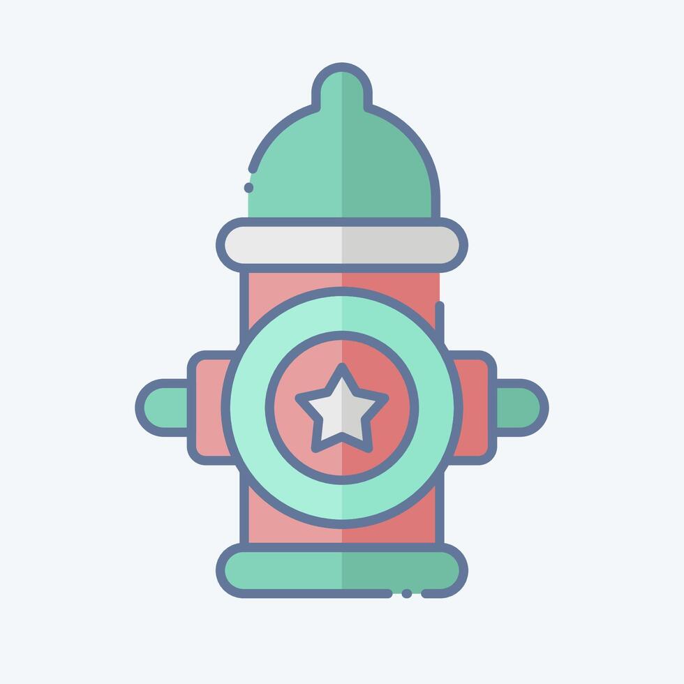 Icon America Water Page. related to America symbol. doodle style. simple design illustration vector