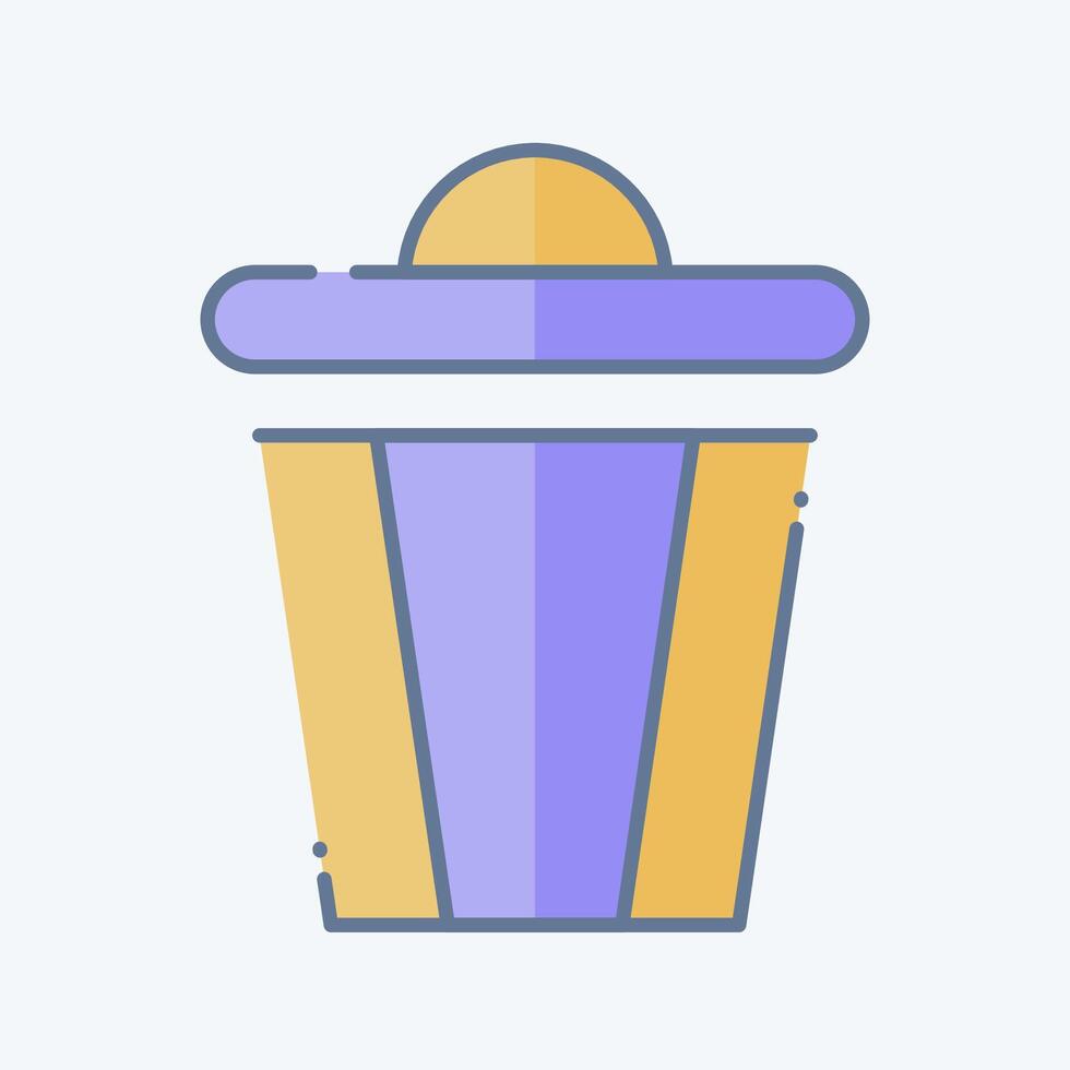 Icon Trash. related to Delete symbol. doodle style. simple design illustration vector