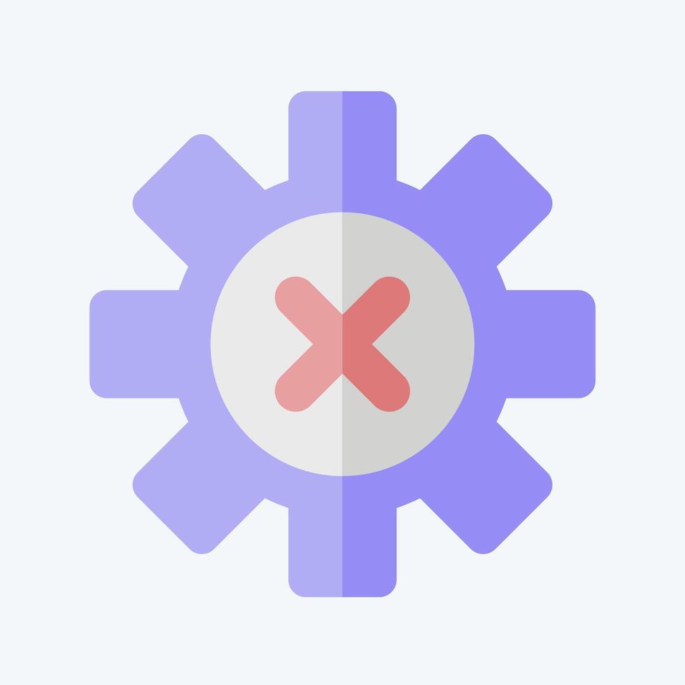 Icon Error. related to Delete symbol. flat style. simple design illustration vector