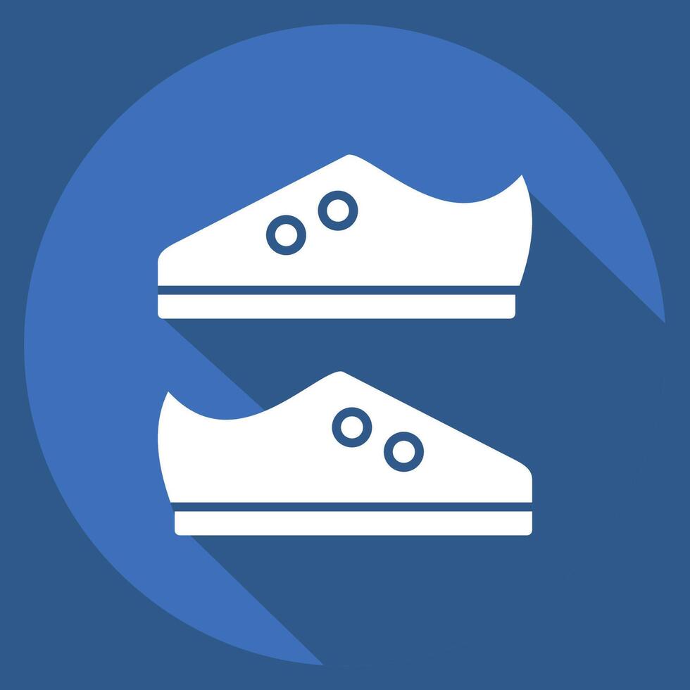 Icon Boots. related to Rugby symbol. long shadow style. simple design illustration vector