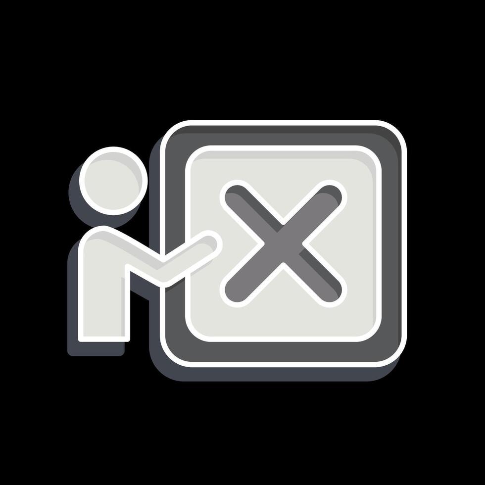 Icon Dismiss. related to Delete symbol. glossy style. simple design illustration vector