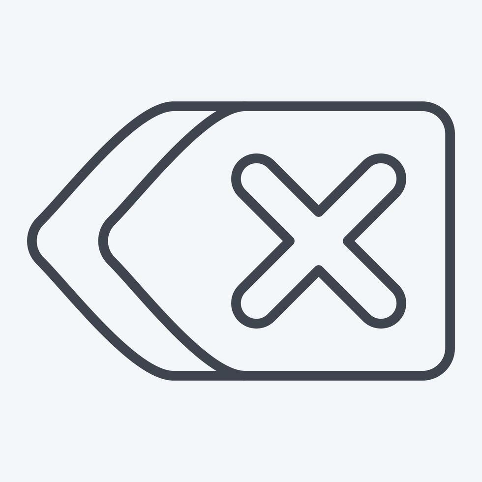 Icon Remove. related to Delete symbol. line style. simple design illustration vector