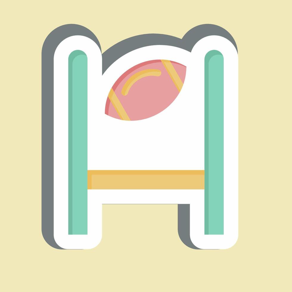 Sticker Goal. related to Rugby symbol. simple design illustration vector