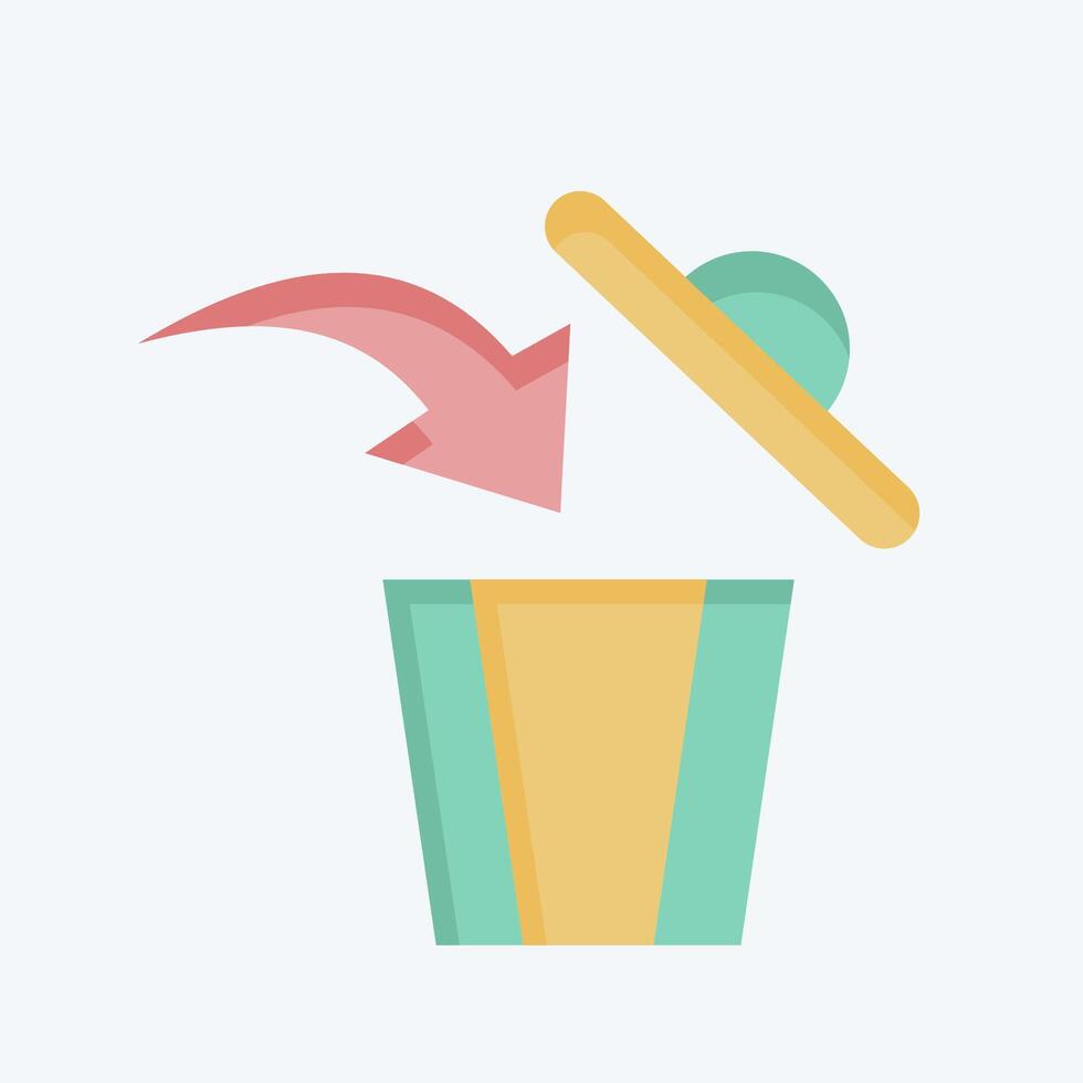 Icon Dispose. related to Delete symbol. flat style. simple design illustration vector