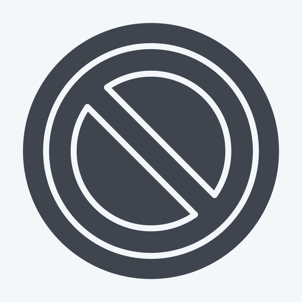 Icon Cancel. related to Delete symbol. glyph style. simple design illustration vector