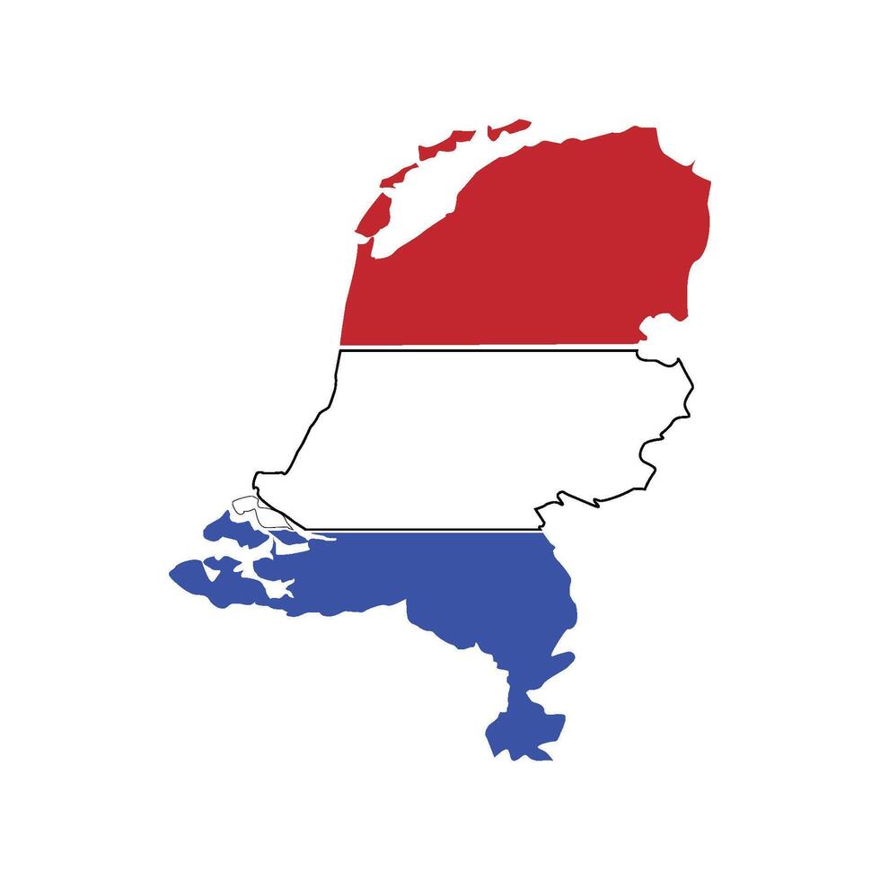 Netherlands country map icon illustration symbol design vector