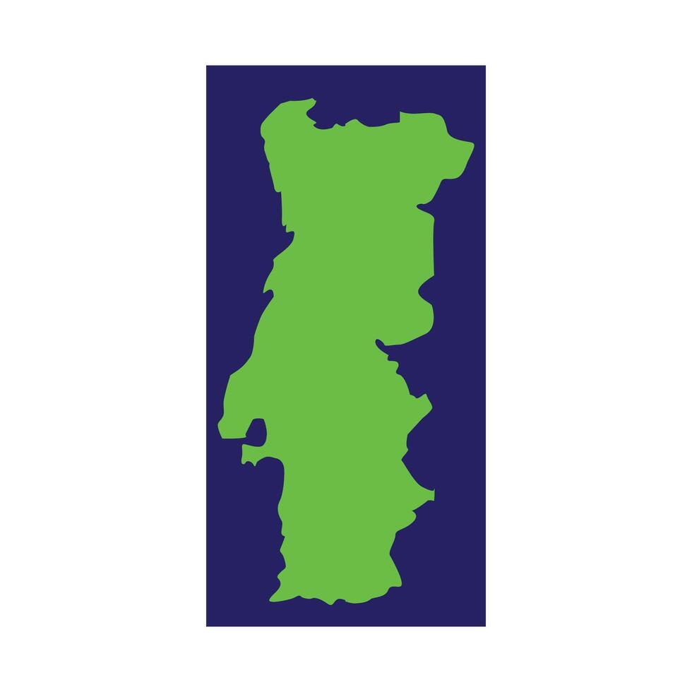 portugal country map icon illustration symbol design vector