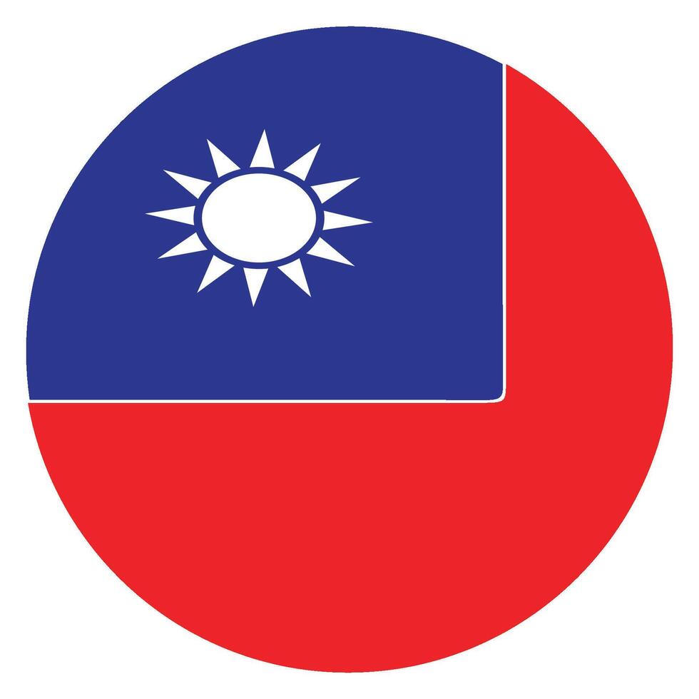 vectors illustration taiwan flag icon symbol design