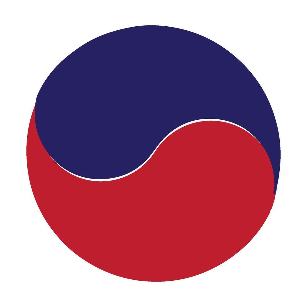 vectors illustration of the South Korean flag icon