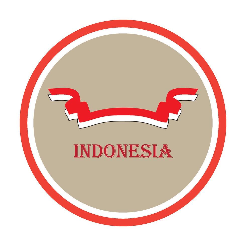 vectors illustration symbol design flag of Indonesia