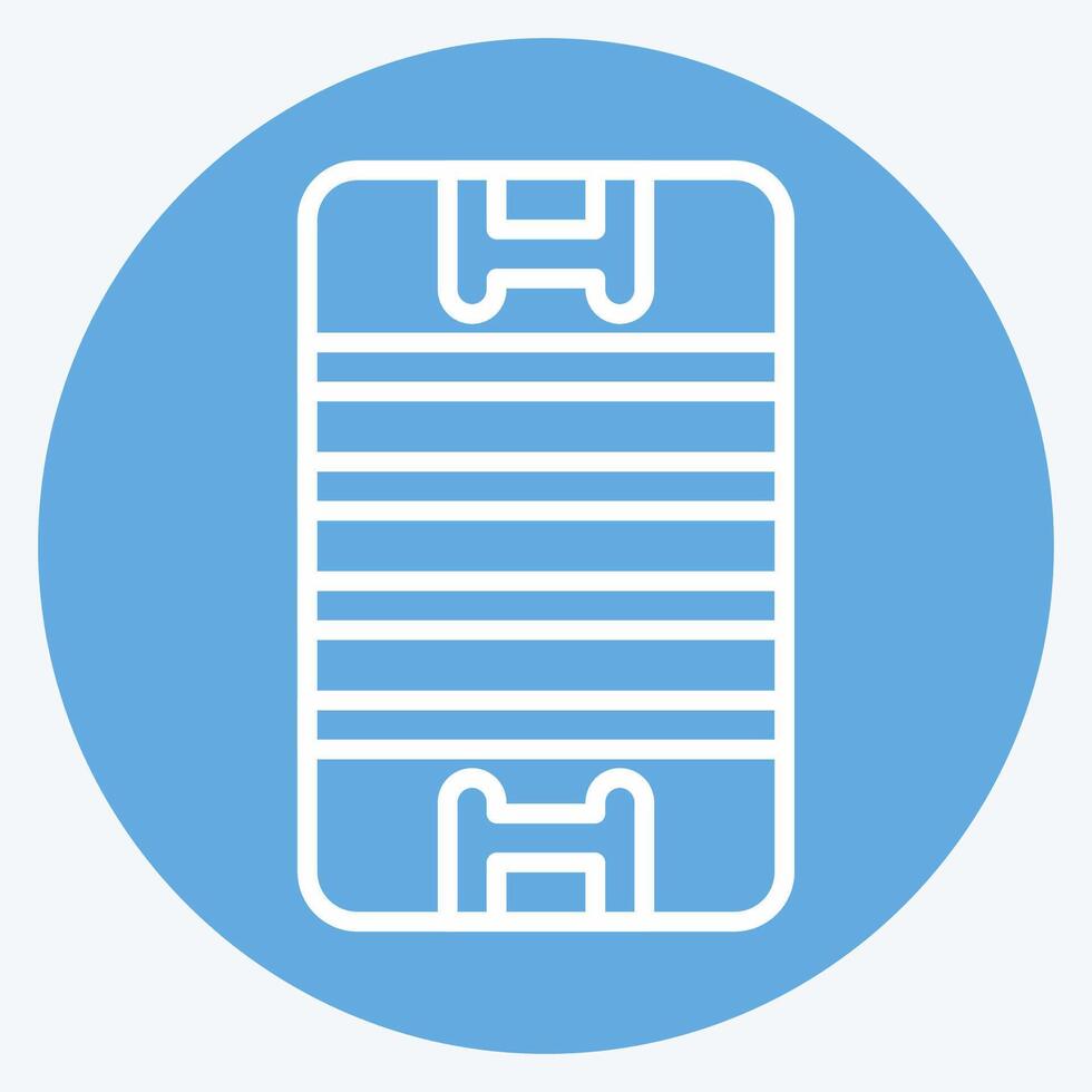 Icon Pitch. related to Rugby symbol. blue eyes style. simple design illustration vector