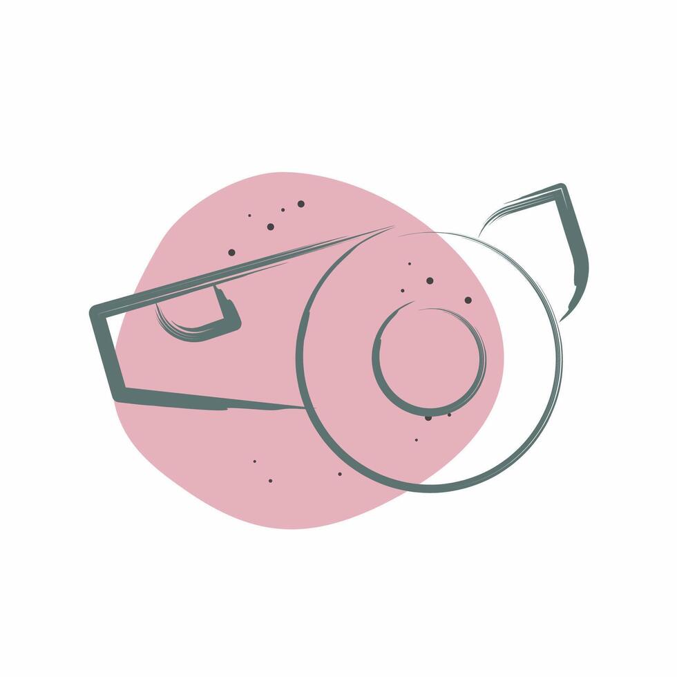 Icon Whistle. related to Rugby symbol. Color Spot Style. simple design illustration vector