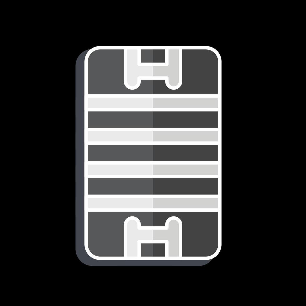 Icon Pitch. related to Rugby symbol. glossy style. simple design illustration vector