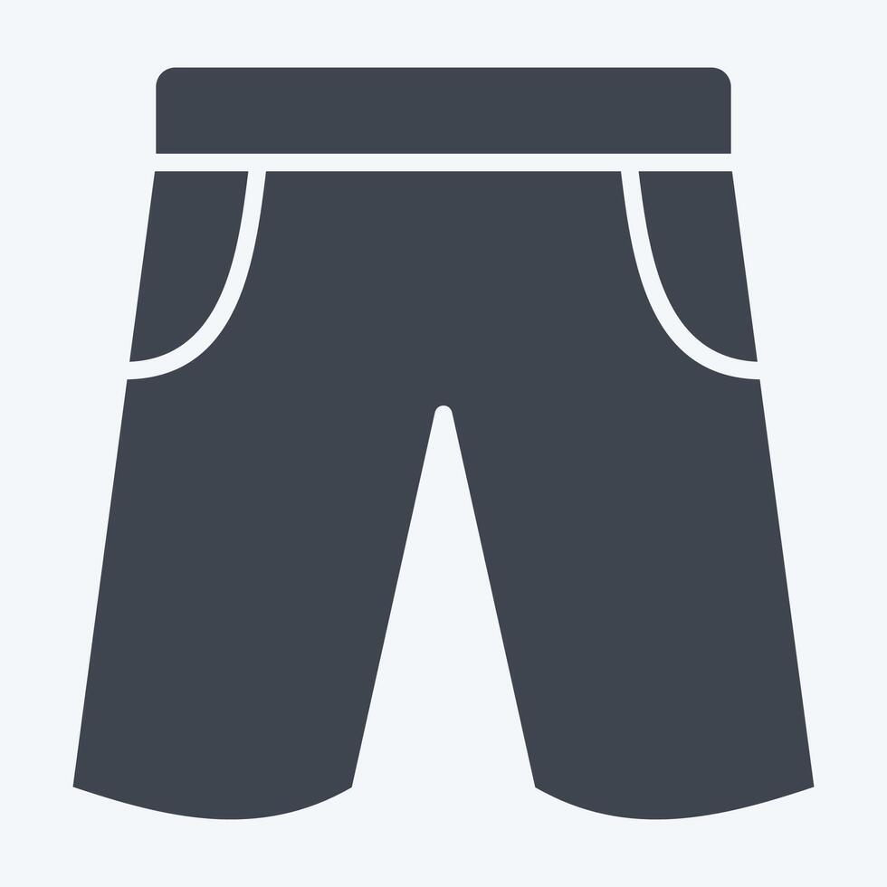 Icon Shorts. related to Rugby symbol. glyph style. simple design illustration vector