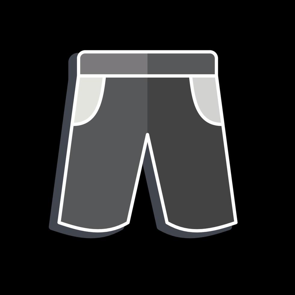 Icon Shorts. related to Rugby symbol. glossy style. simple design illustration vector