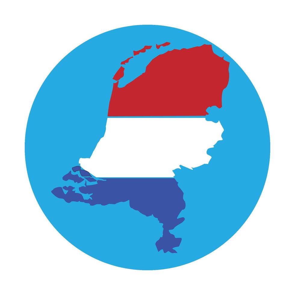 Netherlands country map icon illustration symbol design vector