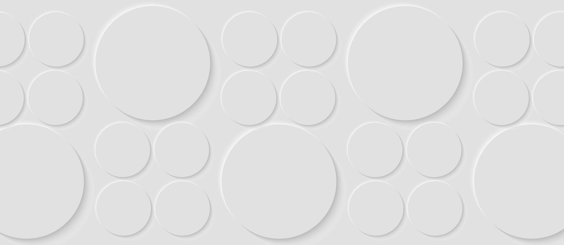 Modern abstract white circle shape background. Elegant geometric shape pattern with light shadow. Suit for wallpaper, cover, poster, banner, brochure, presentation, website vector