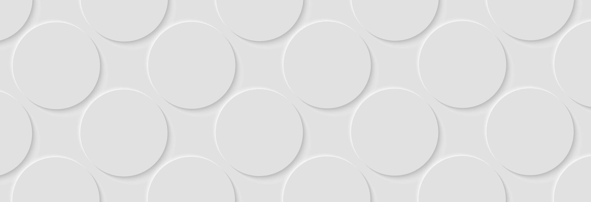 Modern abstract white circle shape background. Elegant geometric shape pattern with light shadow. Suit for wallpaper, cover, poster, banner, brochure, presentation, website vector