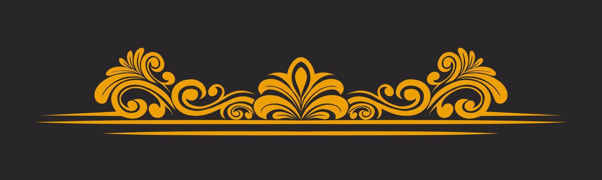 Vintage Baroque Victorian frame border monogram floral engraved scroll ornament vector