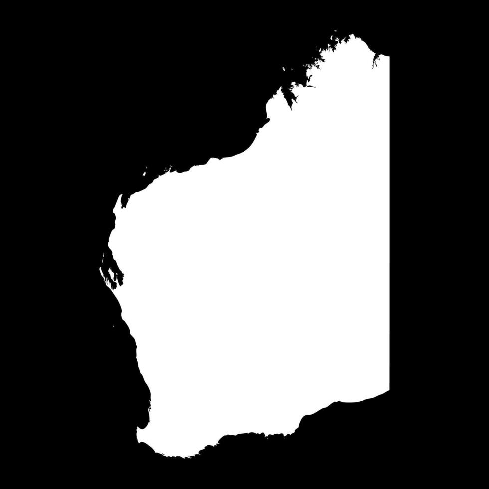 Western Australia Map, state of Australia. Illustration. vector