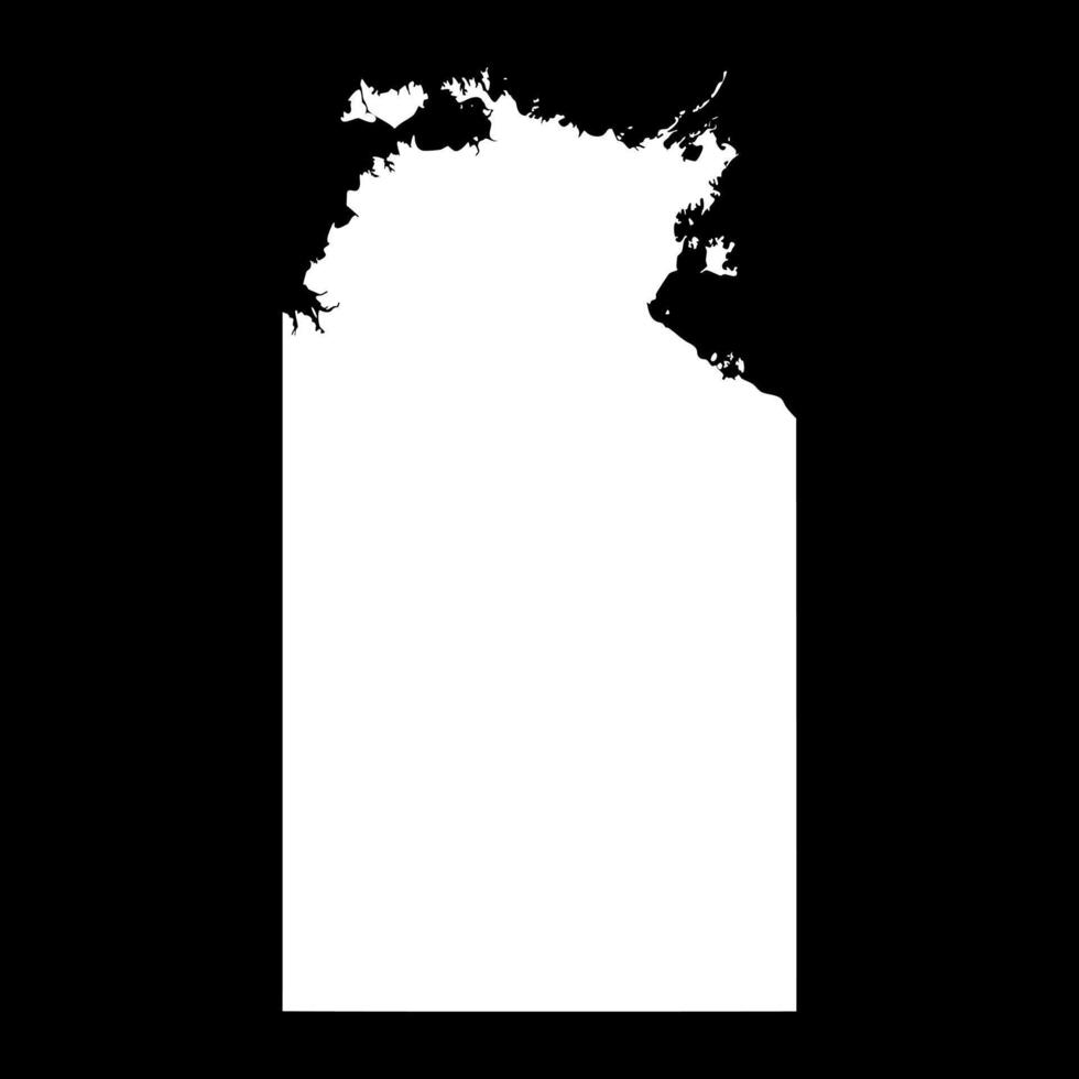 Northern Territory Map, state of Australia. Illustration. vector