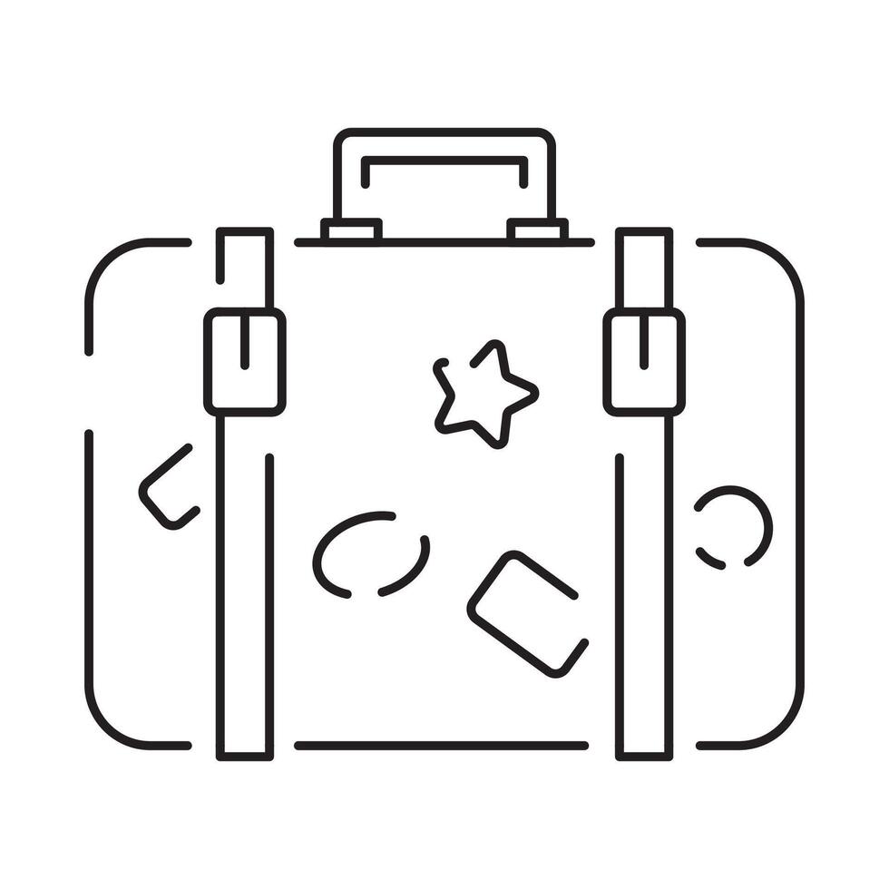 Line icon of summer and beach. Outline symbol summer vacation vector