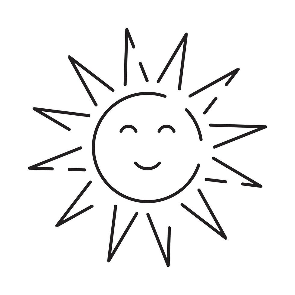 Line icon of summer and beach. Outline symbol summer vacation vector