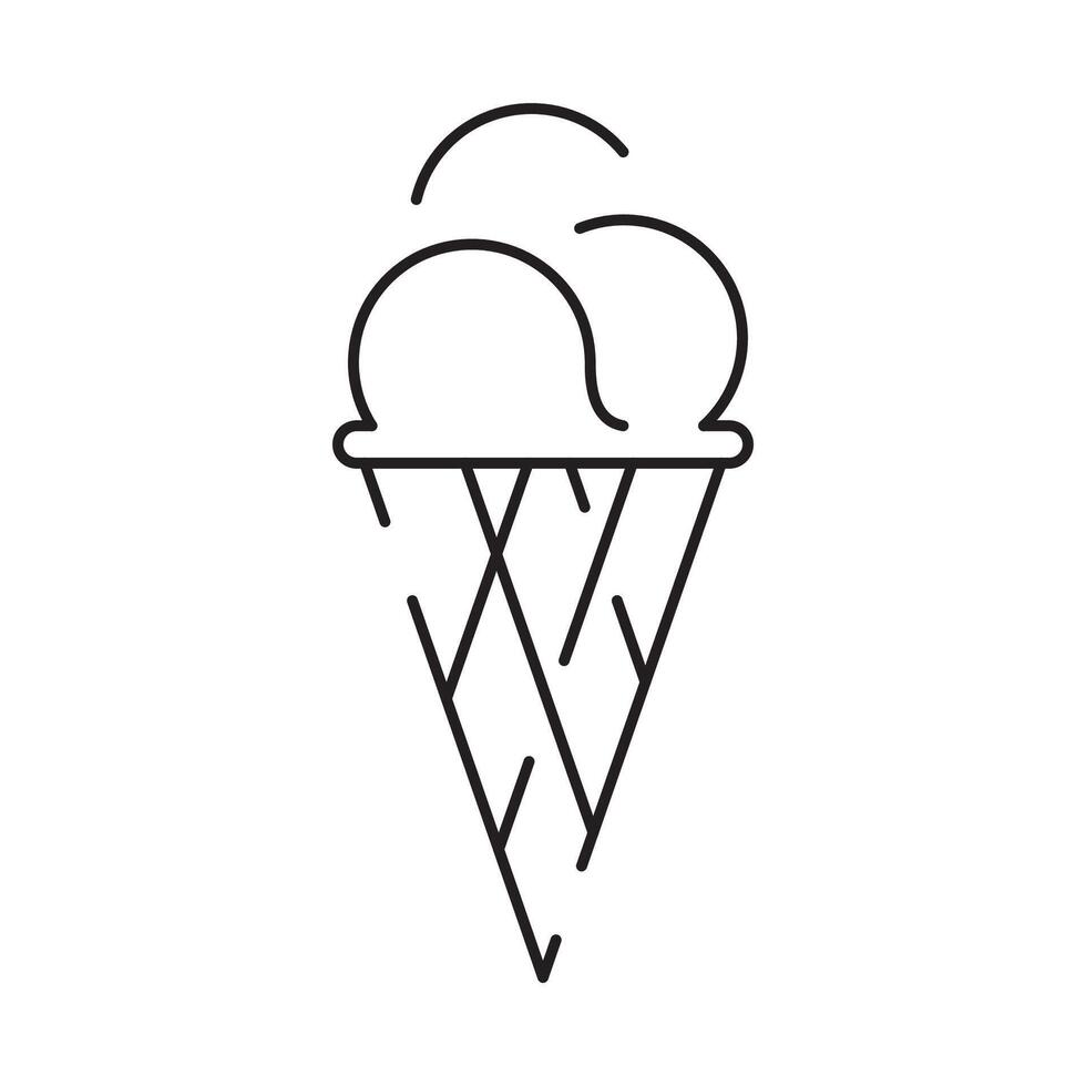 Line icon of summer and beach. Outline symbol summer vacation vector