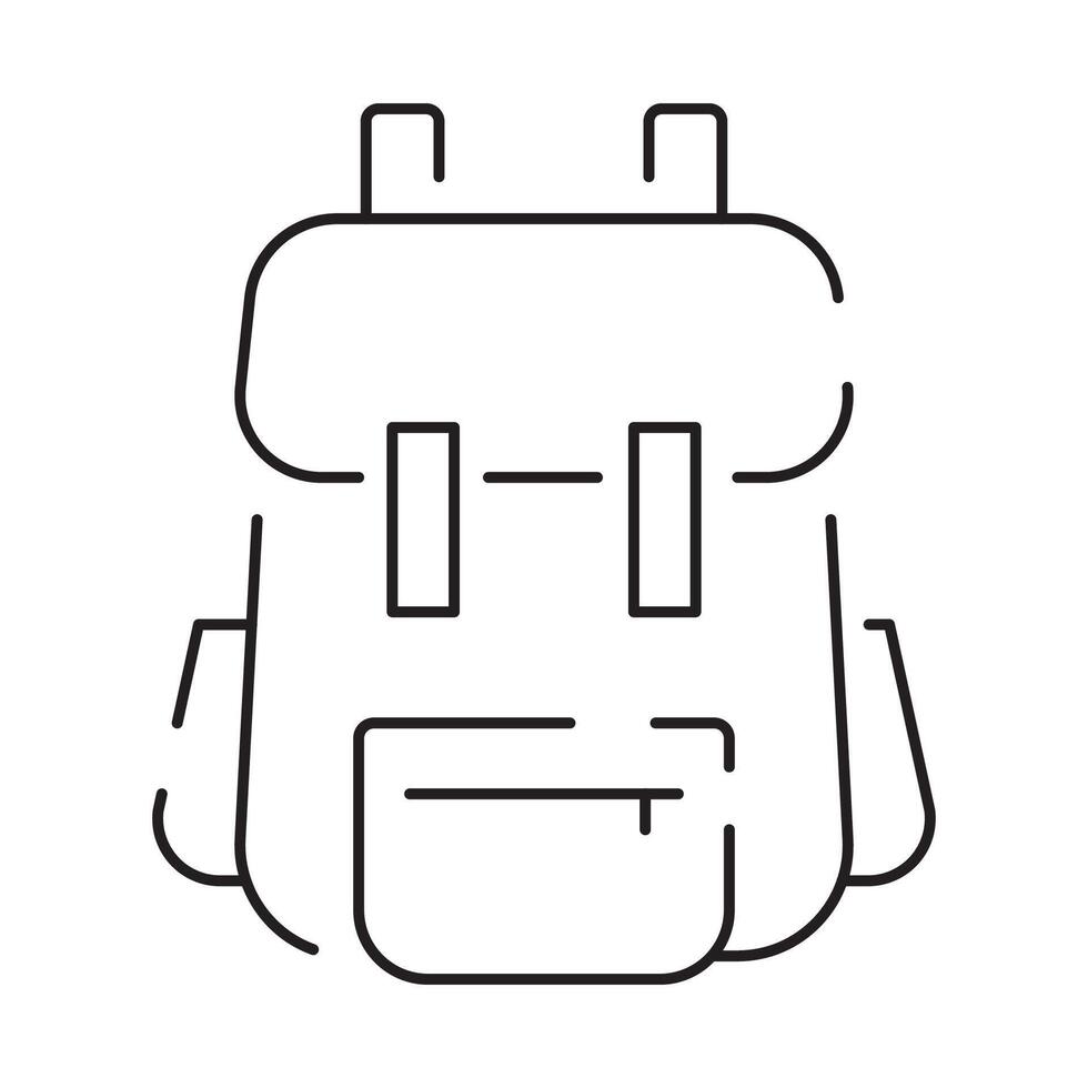 Line icon of summer and beach. Outline symbol summer vacation vector