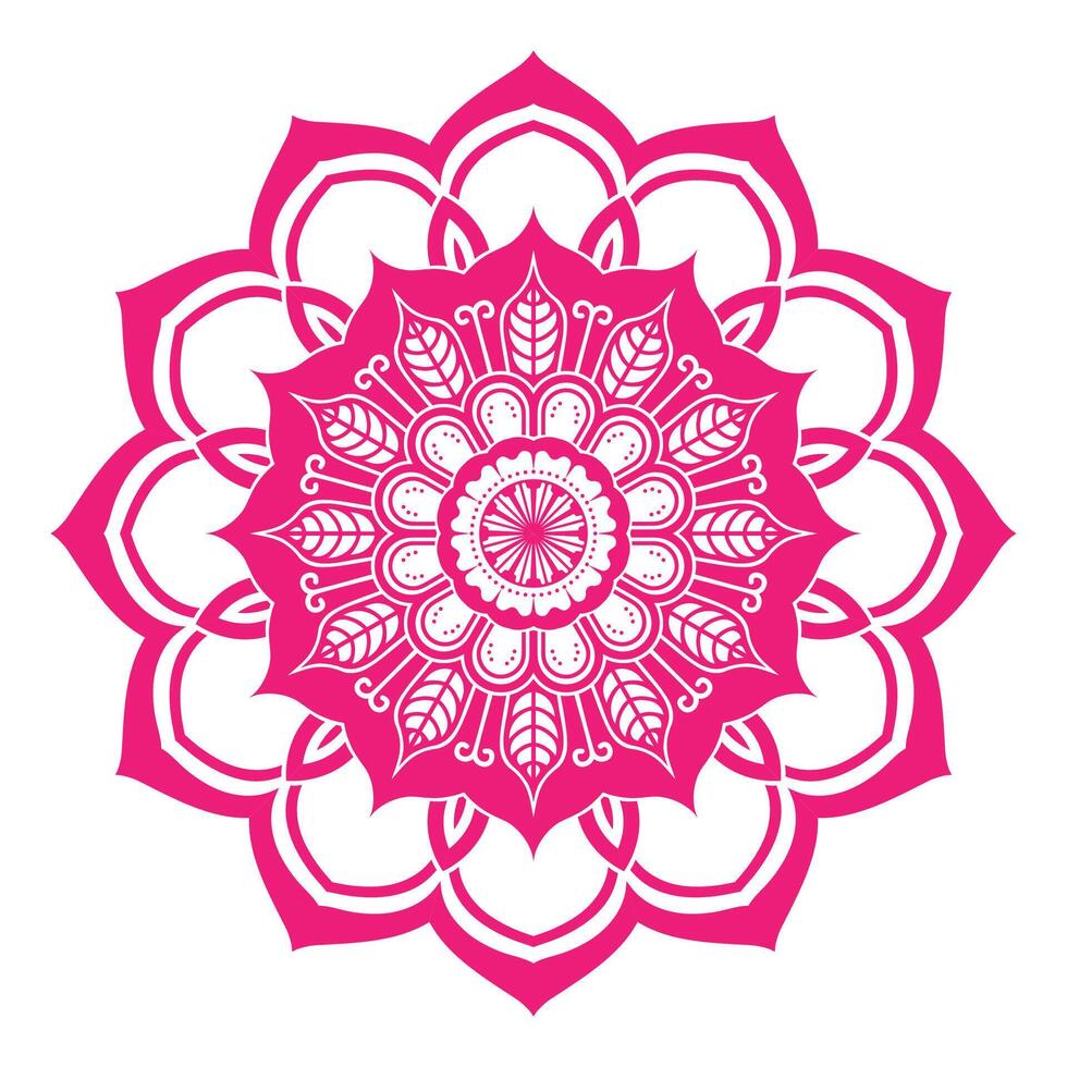 An intricate red pattern mandala style vector
