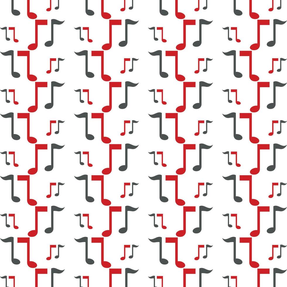 Music Note specialized trendy multicolor repeating pattern illustration design vector