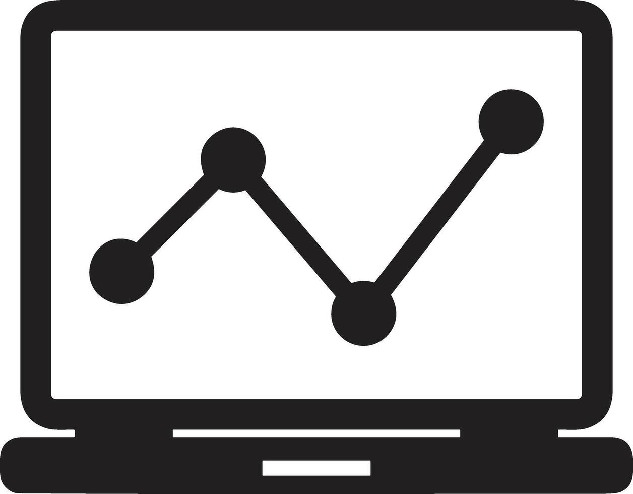 Chart icon symbol image for data statistic analysis illustration vector