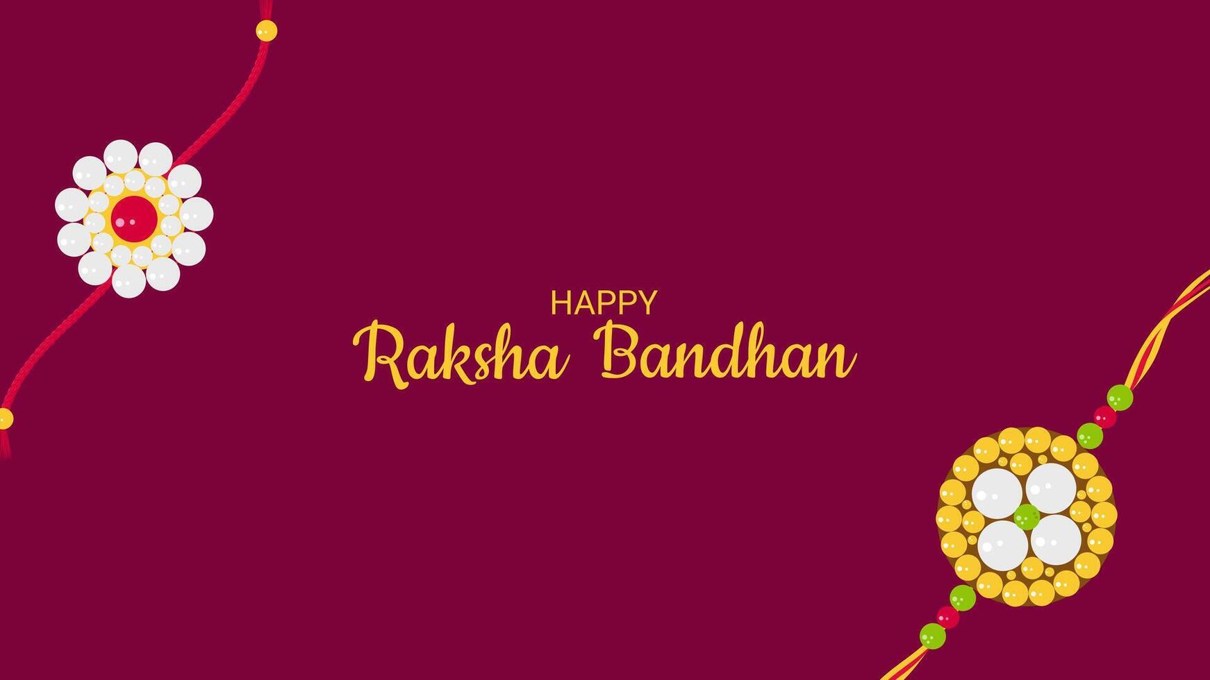 Happy Raksha Bandhan Indian Festival rakhi banner. Greeting card invitation design web design. illustration. vector