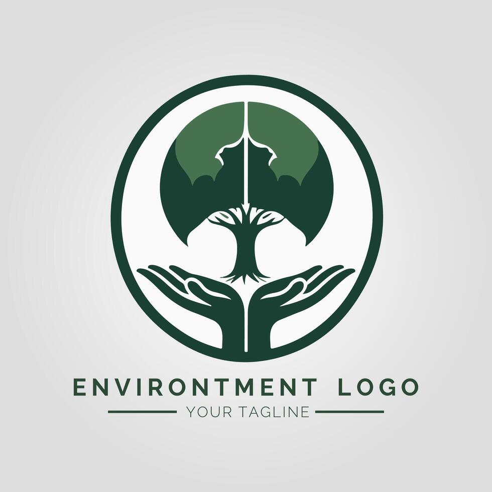 Environtment Minimalist Logo vector