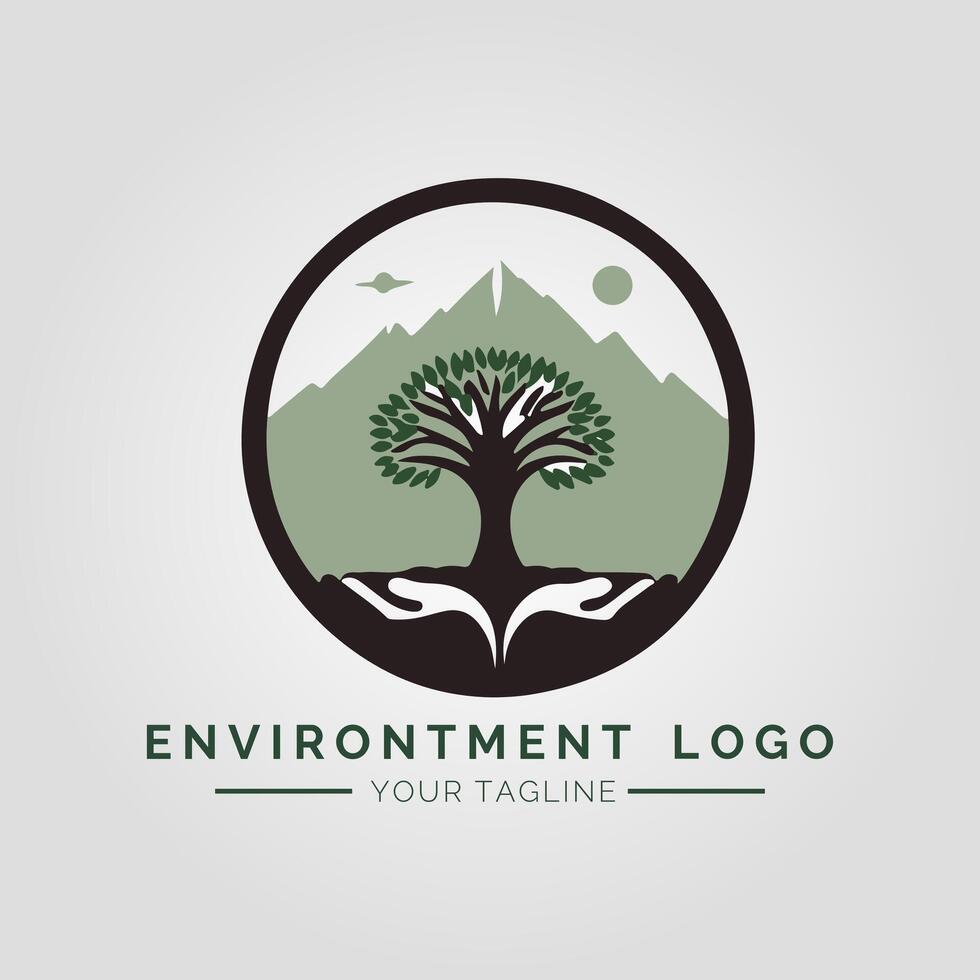 Environtment Minimalist Logo vector