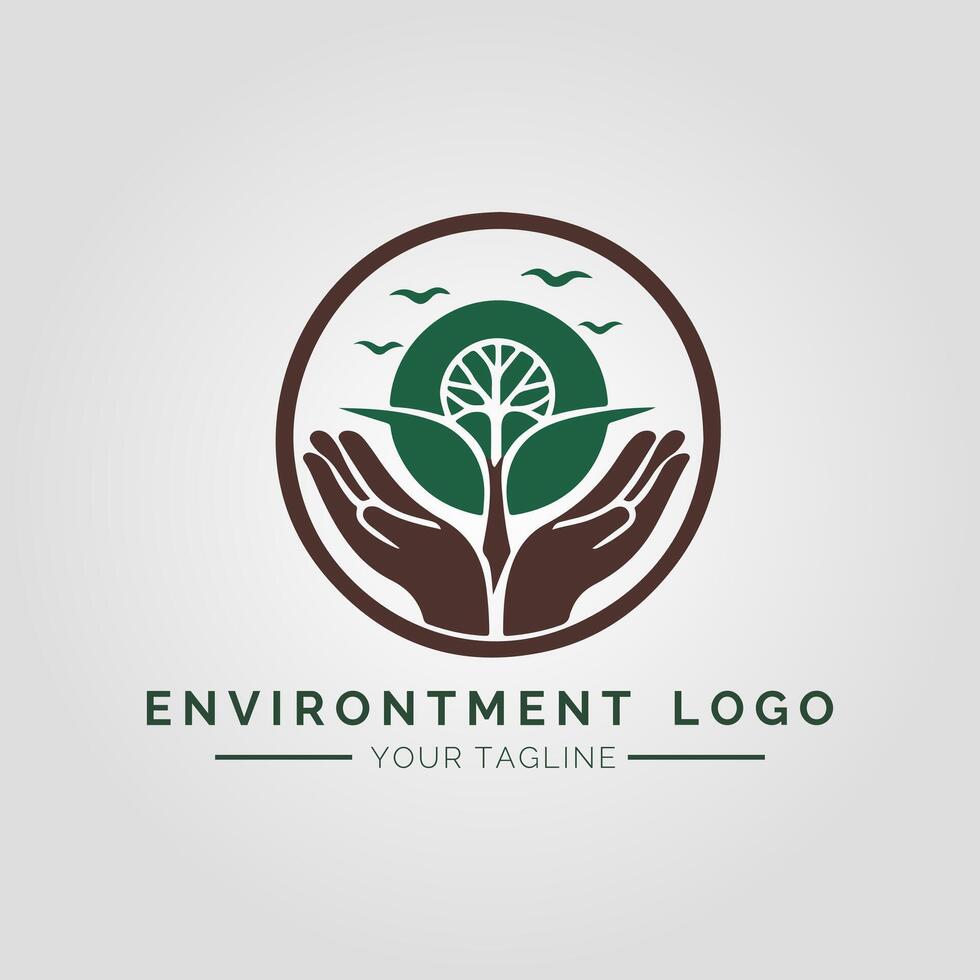 Environtment Minimalist Logo vector