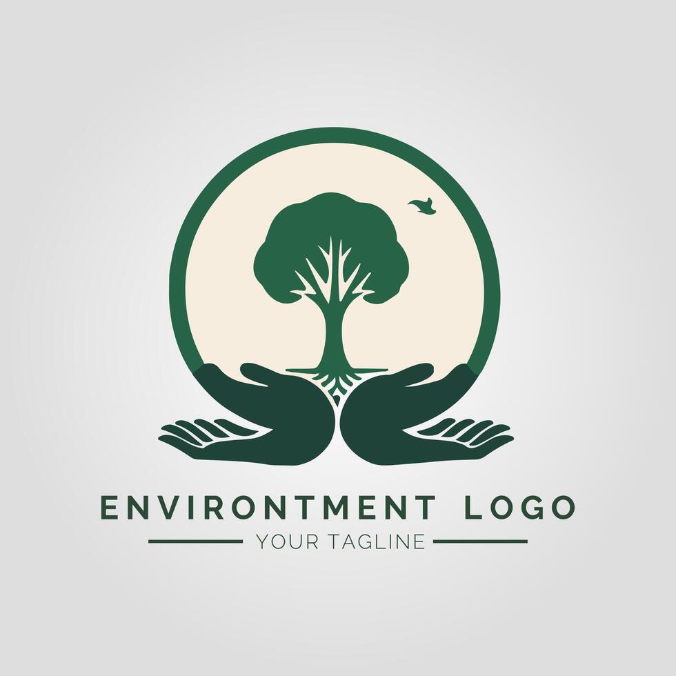 Environtment Minimalist Logo vector
