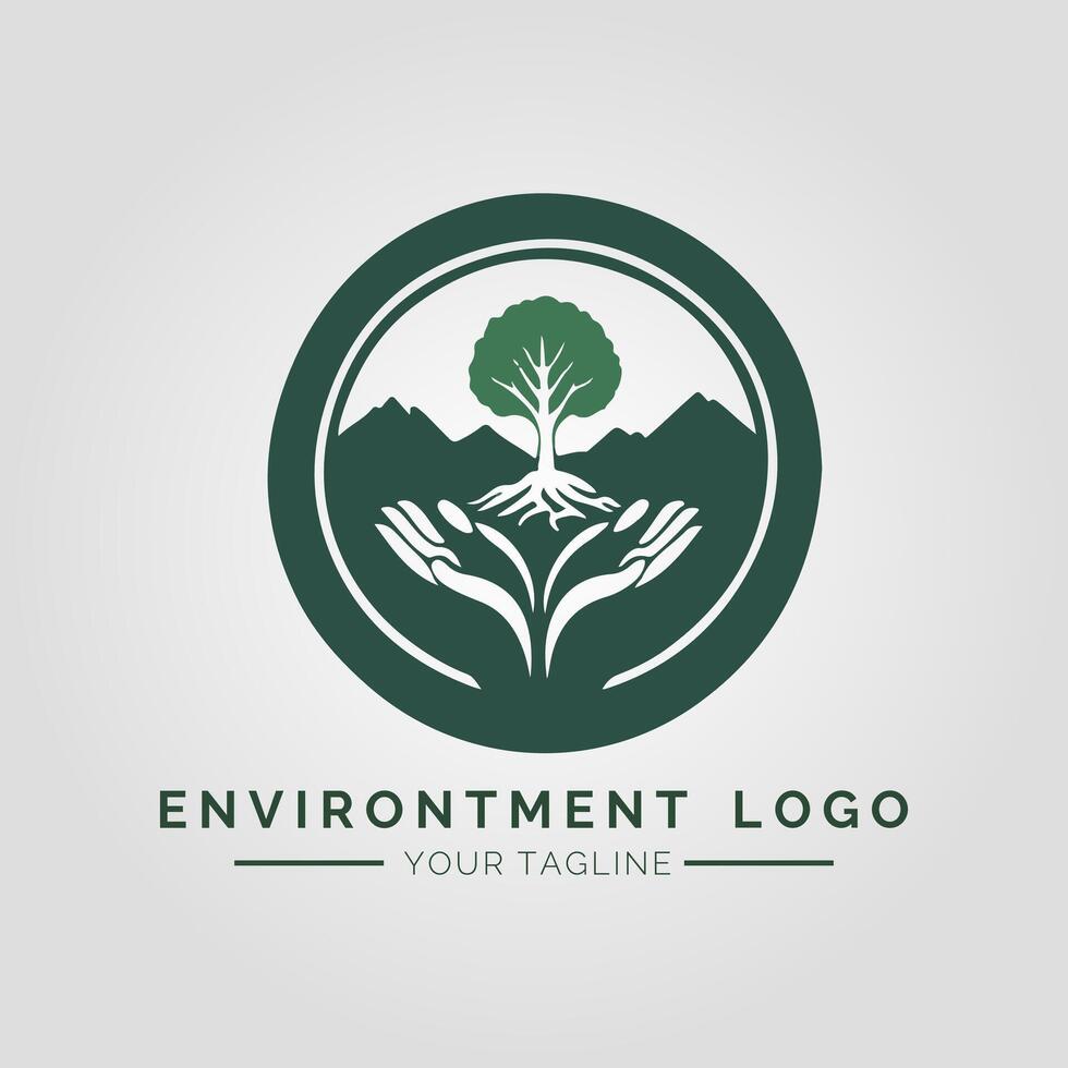 Environtment Minimalist Logo vector