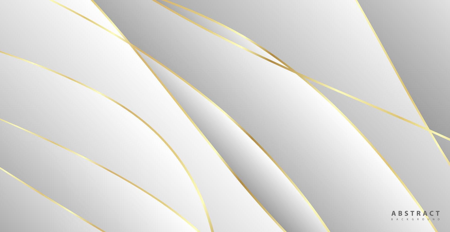 Abstract background with gold waves. Luxury paper cut background, golden pattern, halftone gradients, cover template, geometric shapes, modern minimal banner. 3d illustration. vector