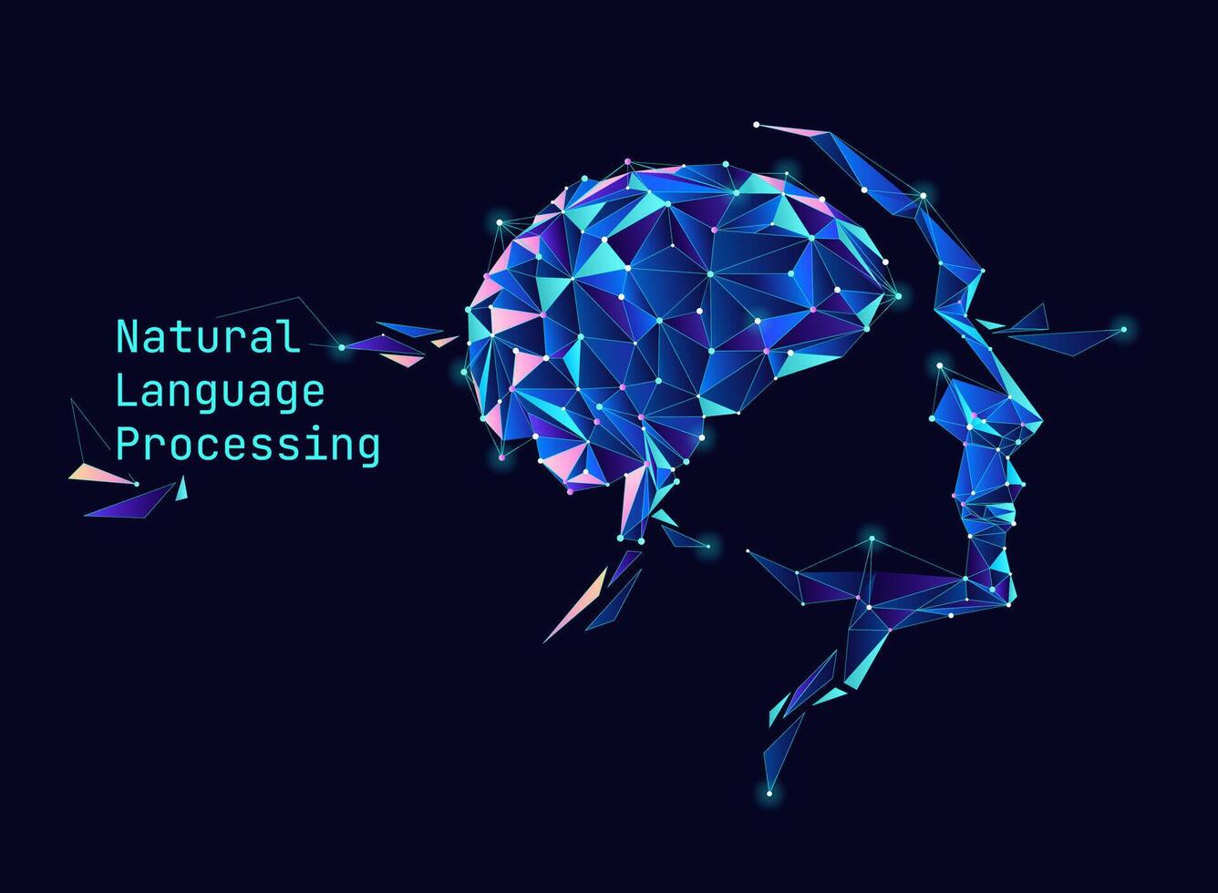 Illustration of abstract stream information with cyan line and dot. Big data, technology, AI, data transfer, data flow, large language model, natural language processing, LLM, NLP vector
