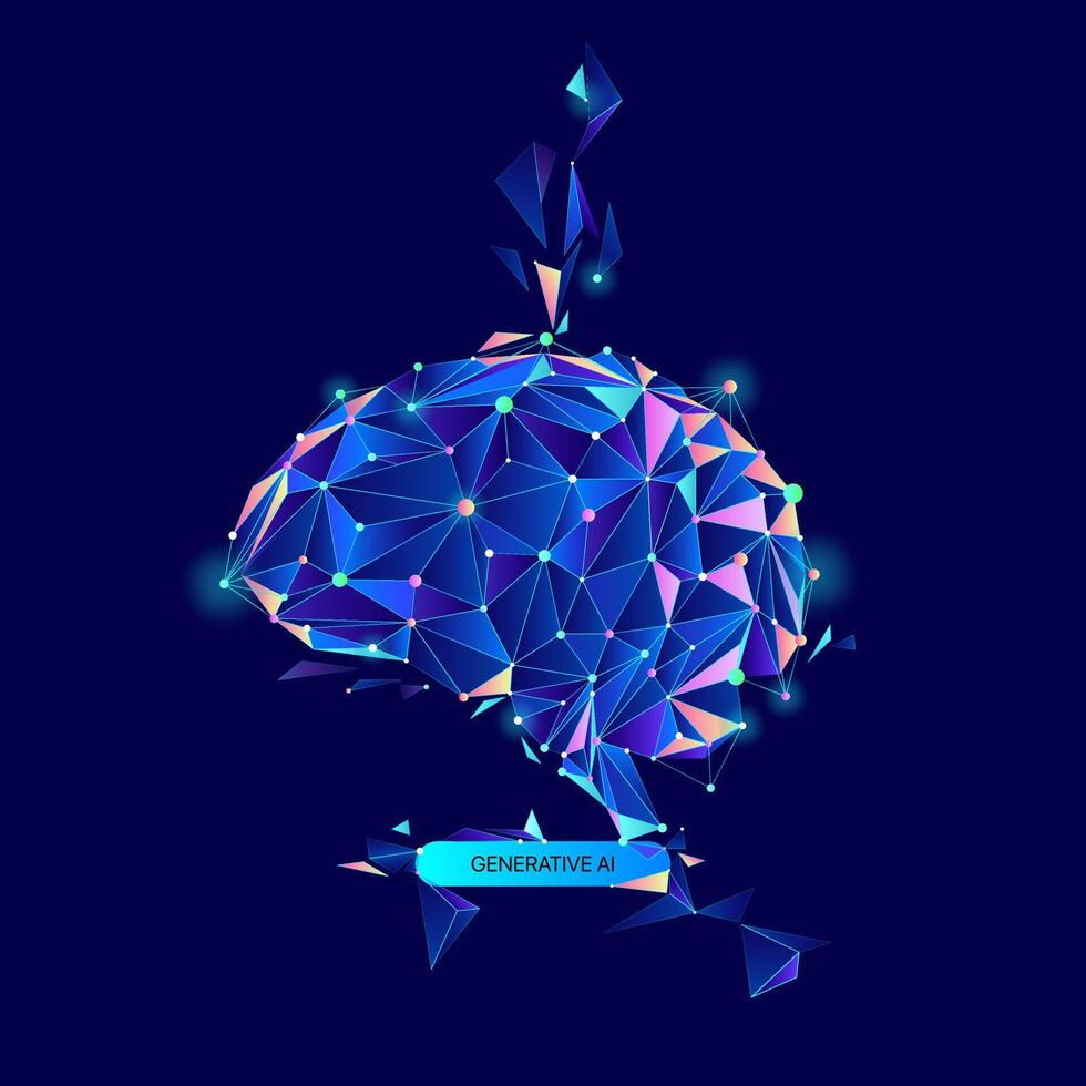 Illustration of abstract stream information with cyan line and dot. Big data, technology, AI, data transfer, data flow, large language model, natural language processing, LLM, NLP vector